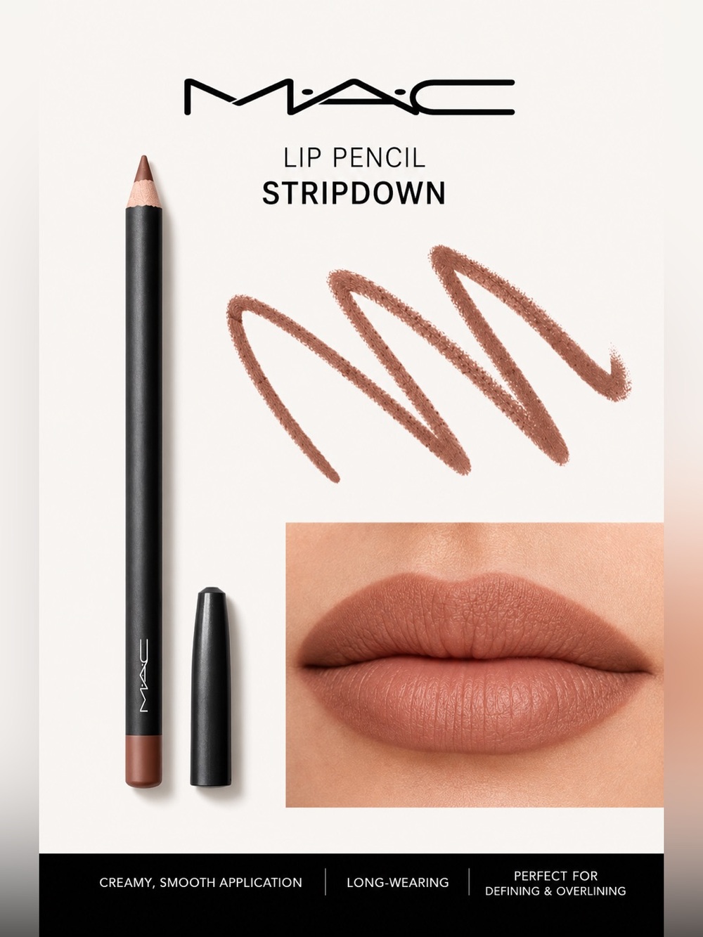 MAC Lip Pencil – Stripdown | Iconic Neutral Brown Nude Lip Liner